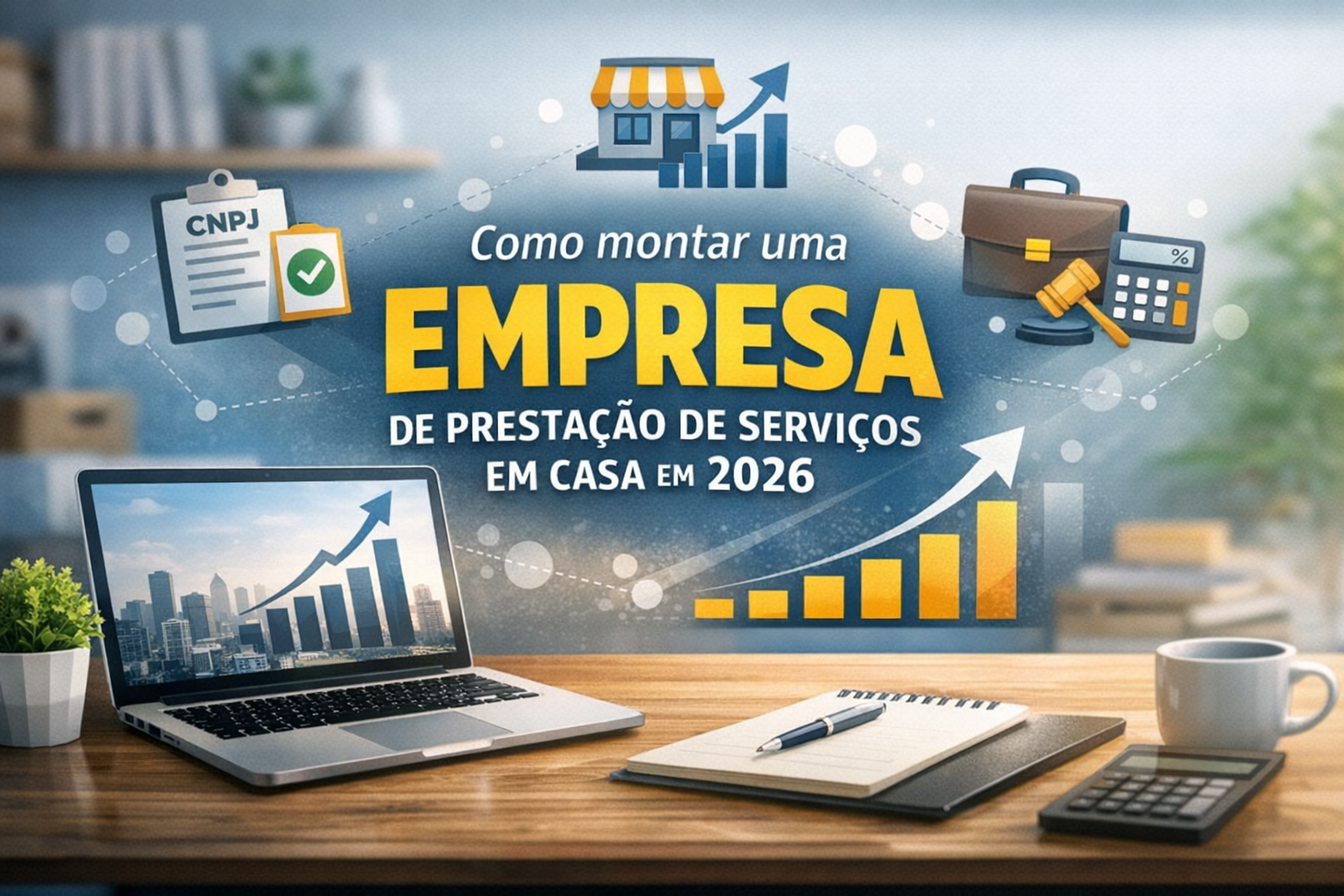 Como montar uma empresa de prestação de serviços em casa em 2026